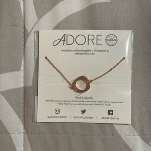 Adore Rose Gold Circle Bracelet with Swarovski Crystal